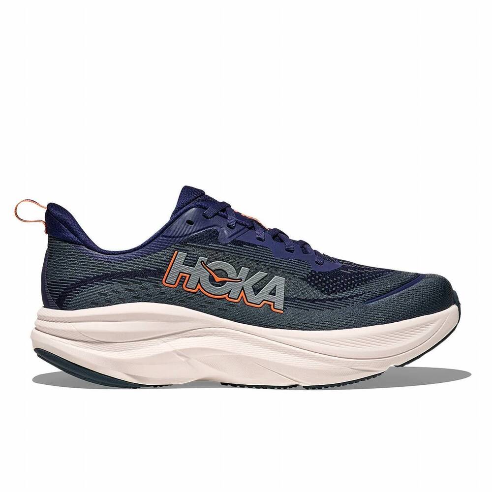NEW HOKA men's skyflow running shoes in midnight blue/navy